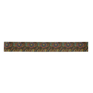 Tribal Teal "Aztec Dream" Silky Satin Ribbon