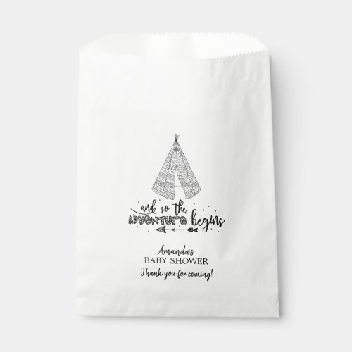 Tribal Teepee Baby Shower Favor Bags