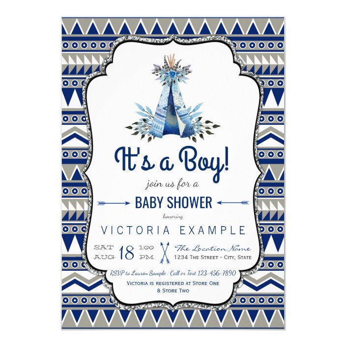 boho baby shower invitations boy