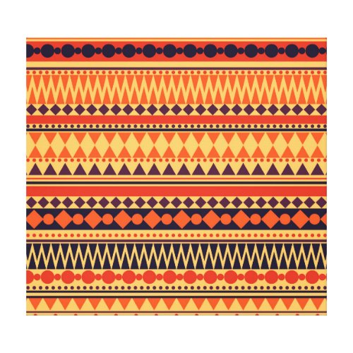Tribal texture vintage stripes pattern canvas print