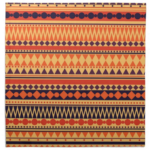 Tribal texture vintage stripes pattern cloth napkin