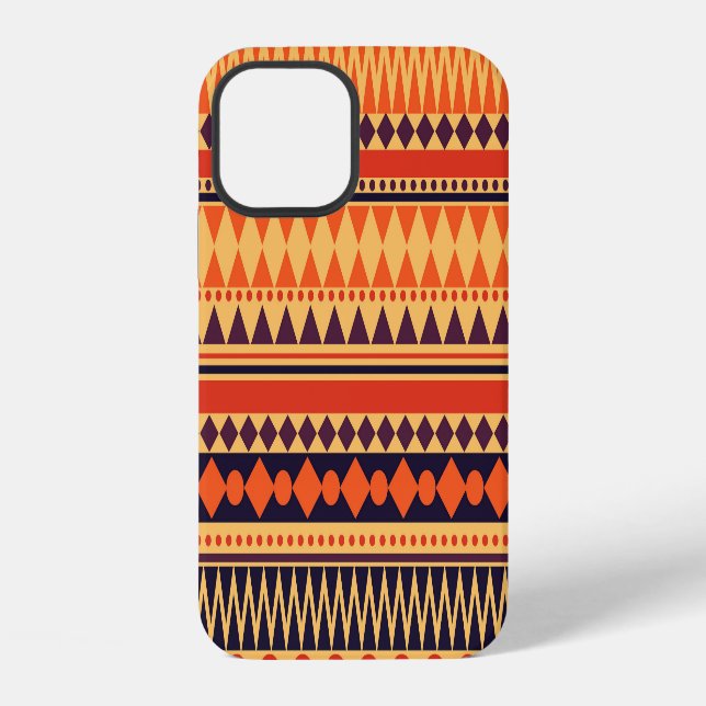 Tribal texture: vintage stripes pattern. iphone case (Back)