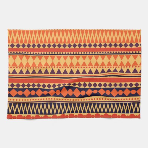 Tribal texture vintage stripes pattern kitchen towel