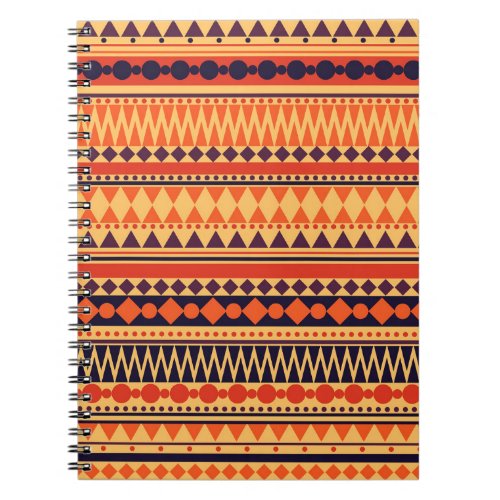 Tribal texture vintage stripes pattern notebook
