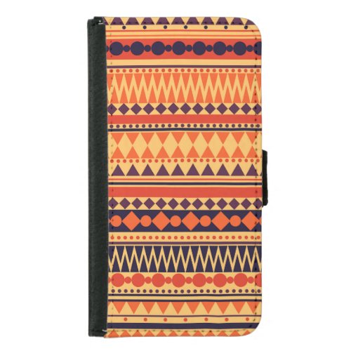 Tribal texture vintage stripes pattern samsung galaxy s5 wallet case