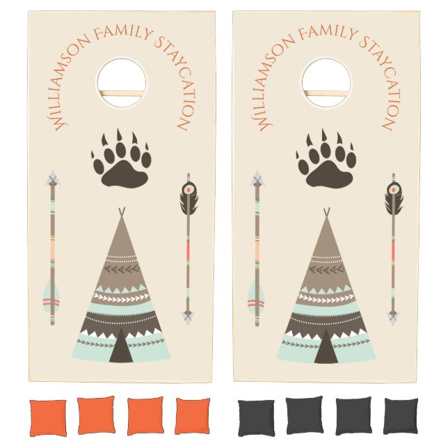 Tribal Themed Custom Cornhole Set (Set)