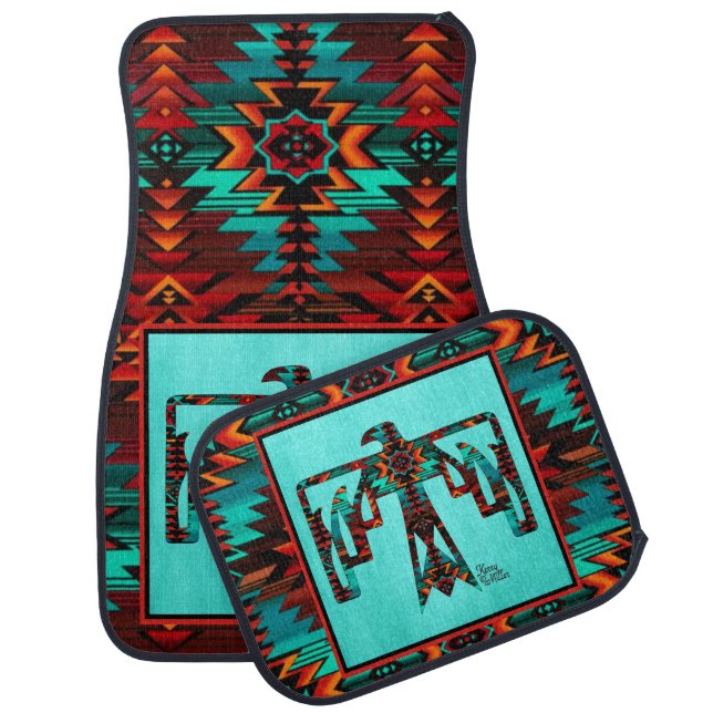 Tribal Thunderbird Car Floor Mat (Set)