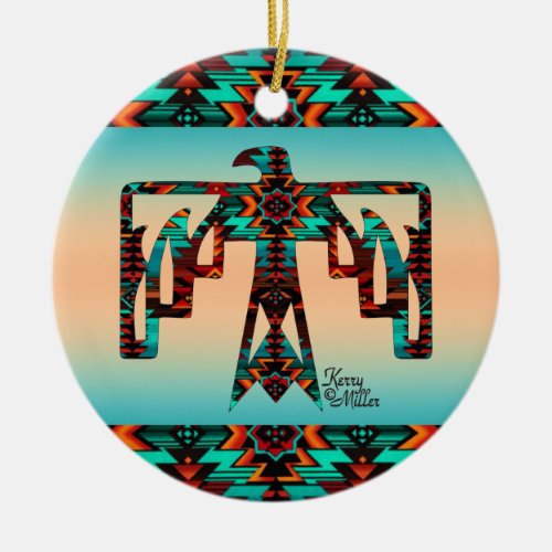 Tribal Thunderbird Ceramic Ornament