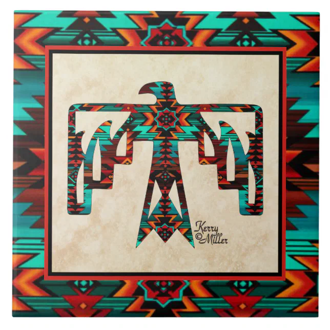 Tribal Thunderbird Ceramic Tile | Zazzle