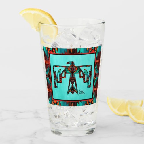 Tribal Thunderbird Glass Cup
