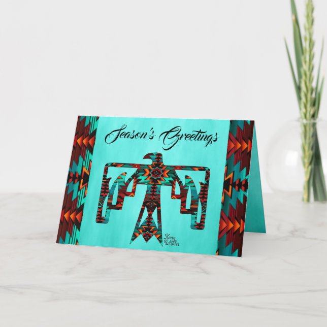 Tribal Thunderbird Holiday Card (Front)