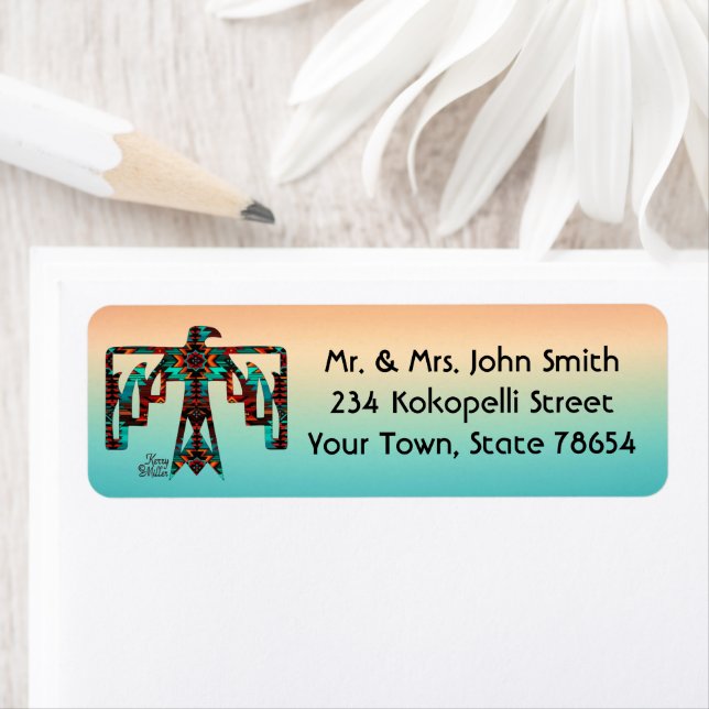 Tribal Thunderbird Label (Insitu)