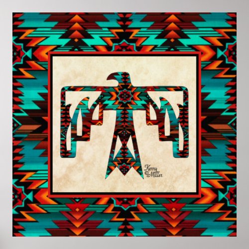 Tribal Thunderbird Poster