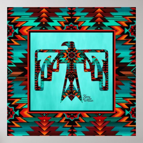 Tribal Thunderbird Poster