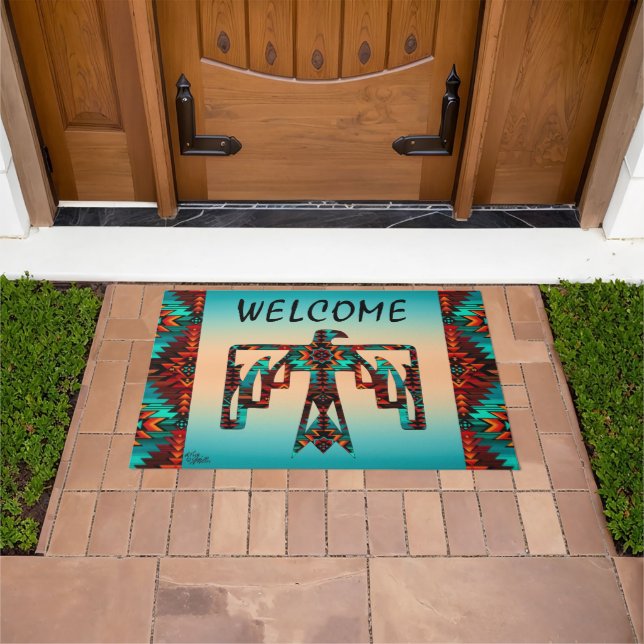 Tribal Thunderbird Welcome Doormat (Outdoor)