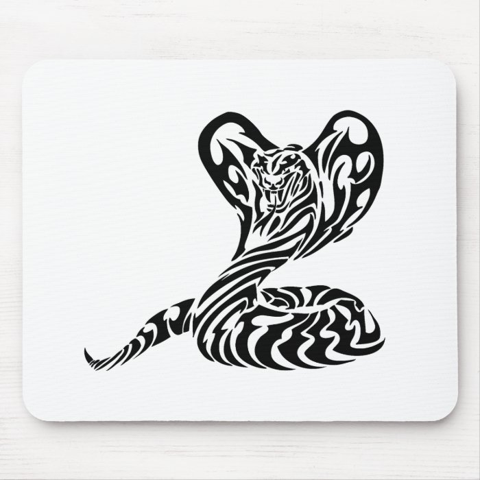 Tribal Tiger Head Cobra.png Mouse Pads