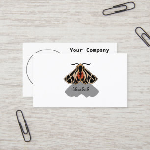 Tribal Tiger Moth Monogram Business Card
