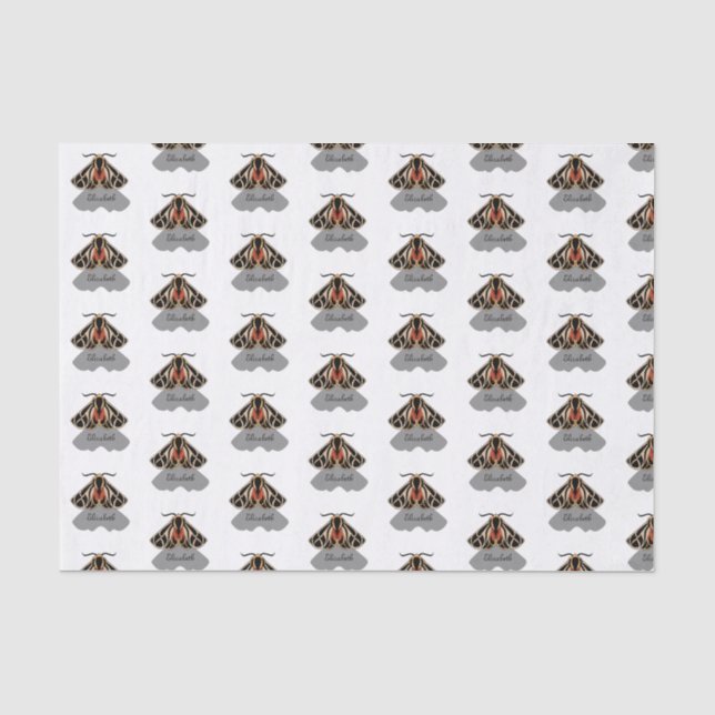 Tribal Tiger Moth Monogram Tissue Paper (Front)