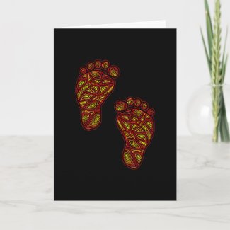 Tribal Toes Card