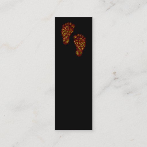 Customizable Tribal Toes Mini Bookmark - Business Card