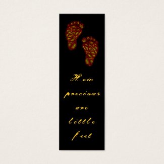 Tribal Toes Precious Feet Mini Bookmarks -