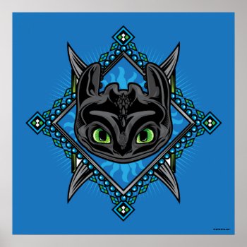 Tribal Toothless Emblem Poster by howtotrainyourdragon at Zazzle