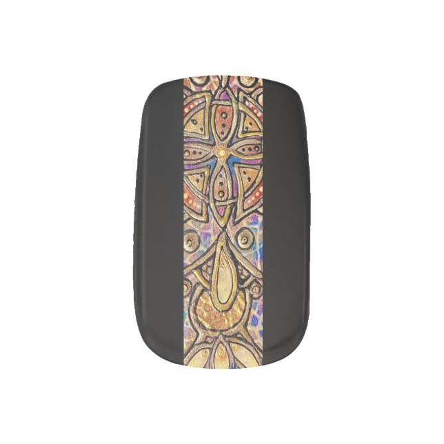 Tribal Totem  Minx Nail Art (Left Thumb)