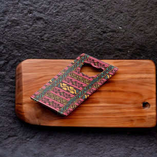 Tribal Traditional Pattern Credit Card Bottle Opener