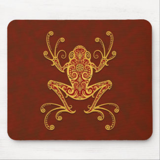 Tribal Tree Frog (golden red) Mouse Pad