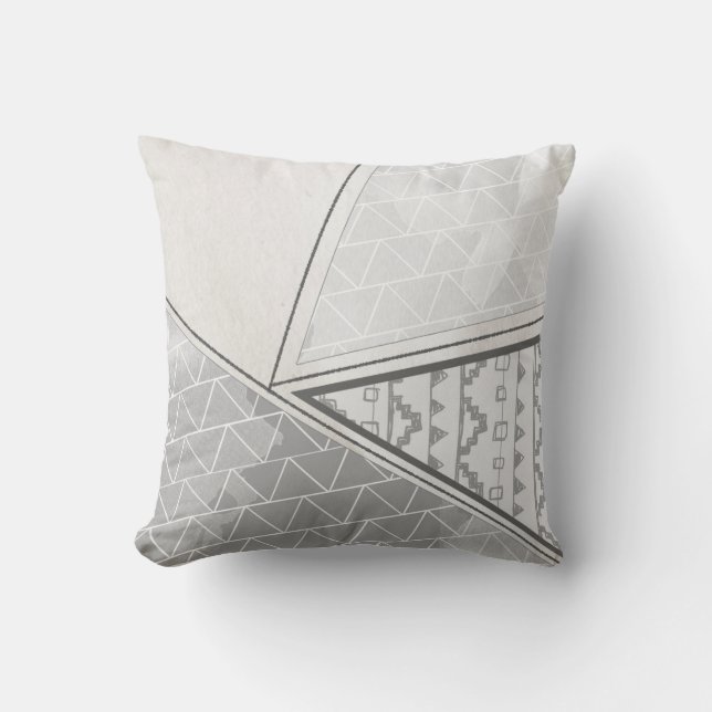 Tribal Triangle Throw Pillow (Front)