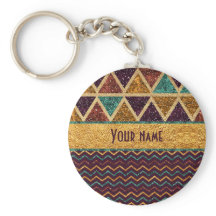 Tribal Triangles Chevrons Faux Glitter Foil