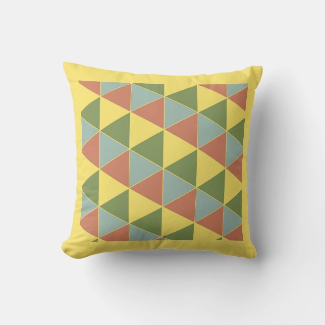 Tribal Triangles Reversible Throw Pillow (Front)