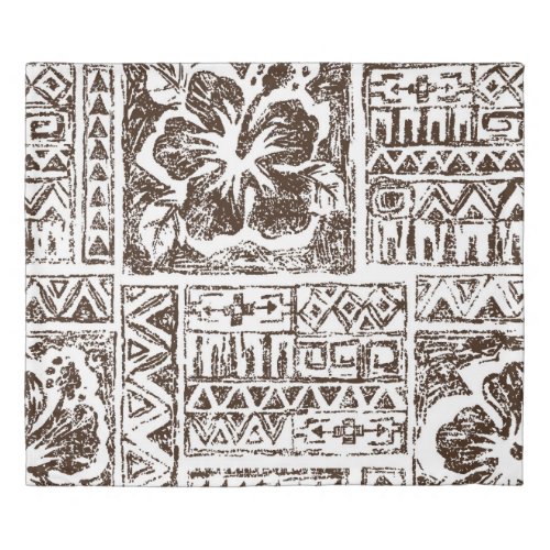 Tribal tropical art pattern of indigenous Hawaiian Duvet Cover