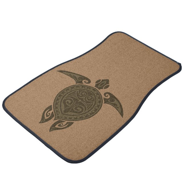 Tribal Turtle Car Floor Mat (Angled)