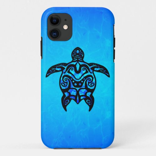 Tribal Turtle Hibiscus iPhone 11 Case