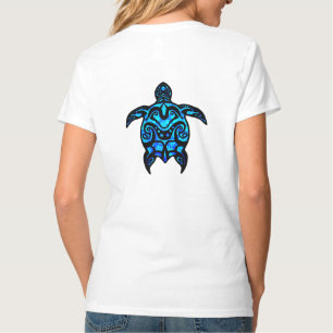 Tribal Turtle Hibiscus T-Shirt