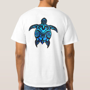 Tribal Turtle Hibiscus T-Shirt
