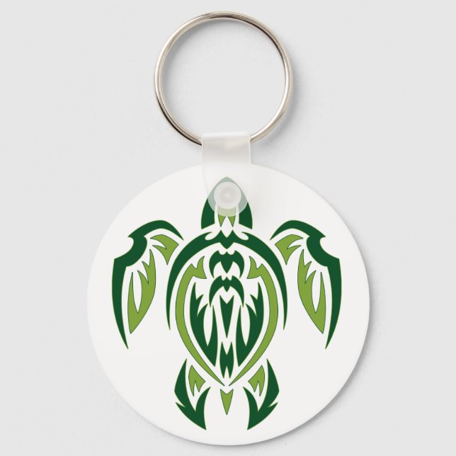 Tribal Turtle Keychain (Front)