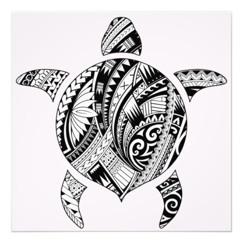 Tribal Turtle Photo Print