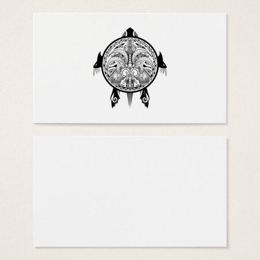 Tribal Turtle Shield Tattoo (Front & Back)