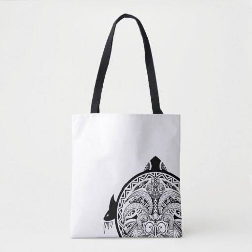 Tribal Turtle Shield Tattoo Tote Bag