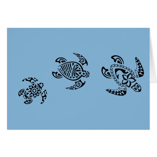 Tribal Turtle Trio Design Cards (Front Horizontal)