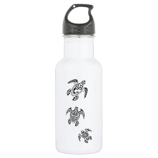 Tribal Turtle Trio Design Water Bottle