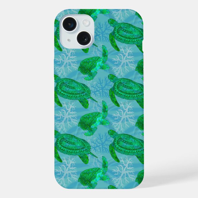 Tribal Turtles iPhone Case (Back)