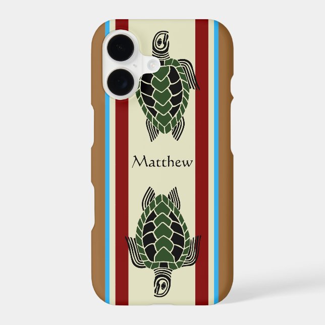 Tribal Turtles Iphone Case (Back)