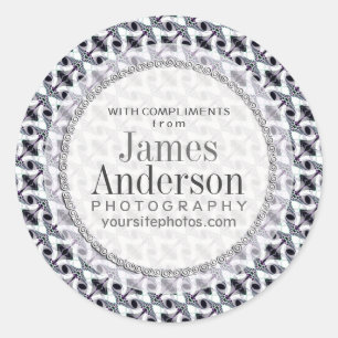 Tribal Twist B&W Pattern Social Business Sticker