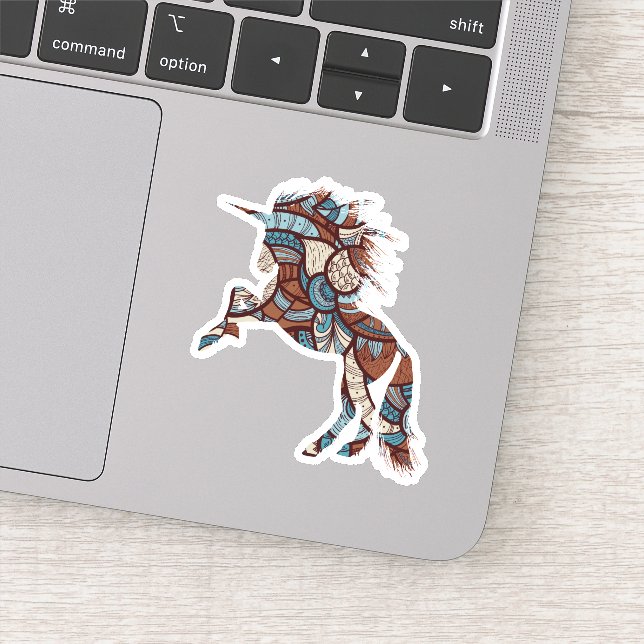 Tribal Unicorn Sticker (Detail)