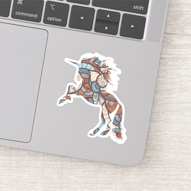 Tribal Unicorn Sticker