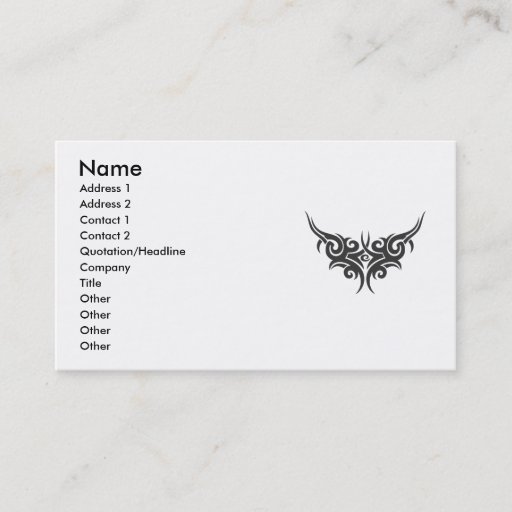 Customizable tribal-vector-clipart-5, Name, Address 1, Addre... Business Cards