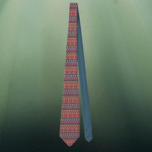 Tribal Vibes Necktie – Bold Geometric Print (Creator Uploaded)